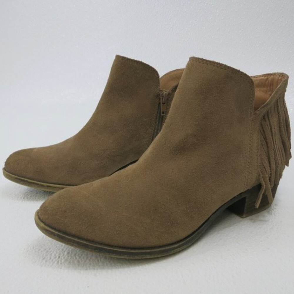 Lucky Brand Suede Leather Fringe Boots Shoes Women's Footwear Size 7.5 M - Picture 7 of 7